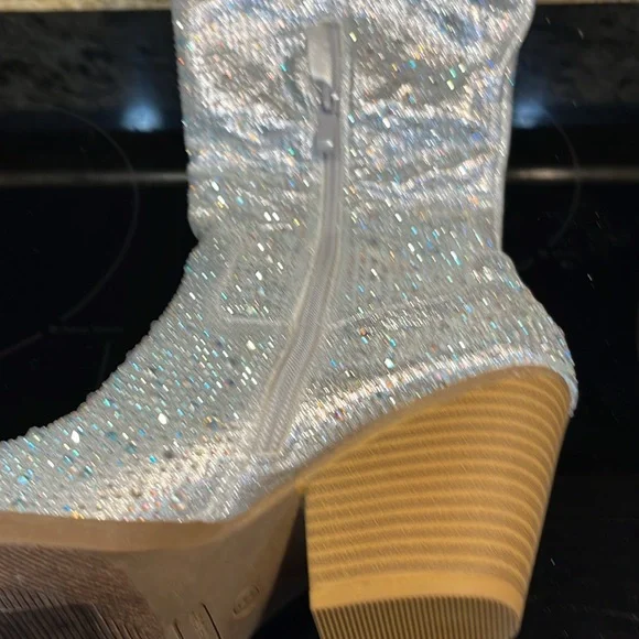 Forever thigh high glitter cowboy boots - Picture 8 of 13